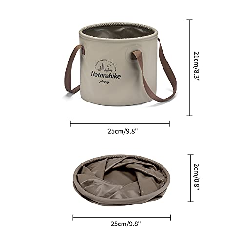 Naturehike Cubo Plegable Multifuncional Plegable, Recipiente Portátil Ligero con Asas para Camping, Lavado de Platos, Pesca y Senderismo, Capacidad 10L miniatura 2