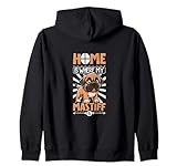 ¿Eres un auténtico fan de los perros? Junto con el lema ''Home is where my Mastiff is'', este diseño es perfecto para los amantes de los perros que adoran a los mastines ingleses.