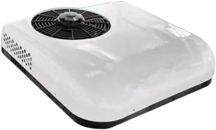 12V/24V Universal Electric Truck RV Roof Air Conditioner, Ultra Thin Car Roof Air Conditioner Only Cooling RV AC Unit, New Energy Electric Car, Light Truck White, 12V for small truck