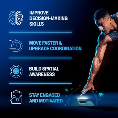 Image of BlazePod Soccer Reaction Training Kit - 4 Smart Light Pods for Speed, Ball Control & Game IQ - Football Reflex Training for Players & Coaches - App Access Included