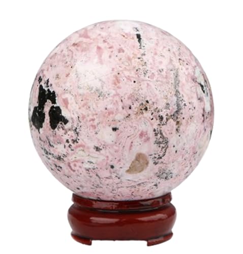 Agate rose boule de cristal 80mm Feng Shui pour harmoniser