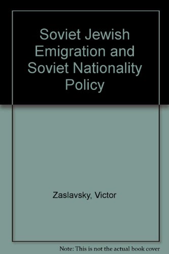 Soviet Jewish Emigration and Soviet Nationality... 0333336275 Book Cover