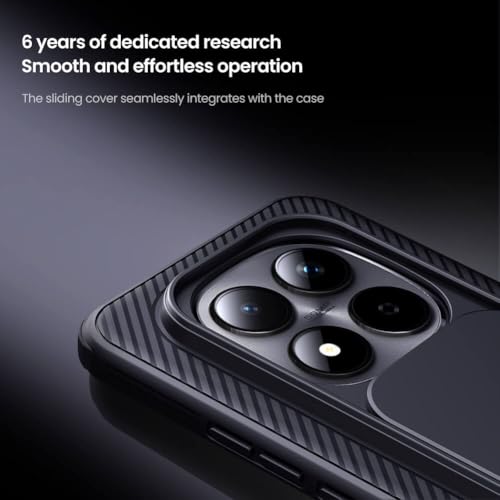 Image of CamShield Pro Back Cover Case for Xiaomi Redmi Note 15 Pro+ 5G, Slide Camera Lens Protection, Shockproof Hard PC + TPU Slim Anti-Fingerprint Scratch Resistant Mobile Phone Cover (Black)