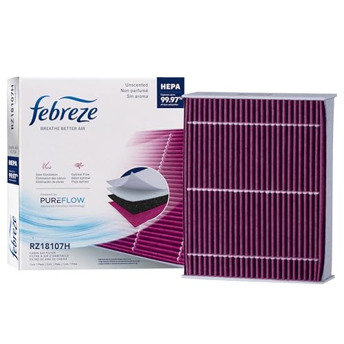 Febreze Odor Control HEPA Cabin Air Filter by PUREFLOW RZ18107H Fits 2009-2019 Toyota Corolla 1.8L Highlander 2.7L; 2009-2018 RAV4 2.5L; 2010-2017 Camry 2.5L; 2008-2019 Highlander 3.5L