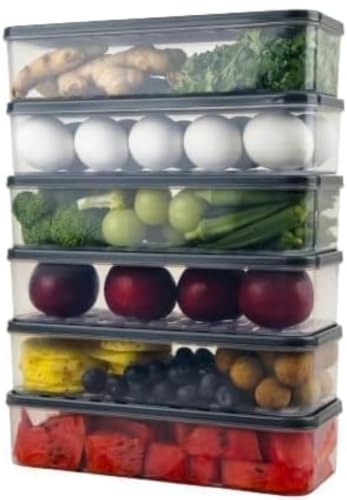 Image of Air Tight Plastic Storage Containers Set for Kitchen | Pantry Organizers Kitchen Accessories Items,Fridge Storage Boxes | Leak-Proof, Durable, and Space-Saving (1200.0, Milliliters, 4 Containers)