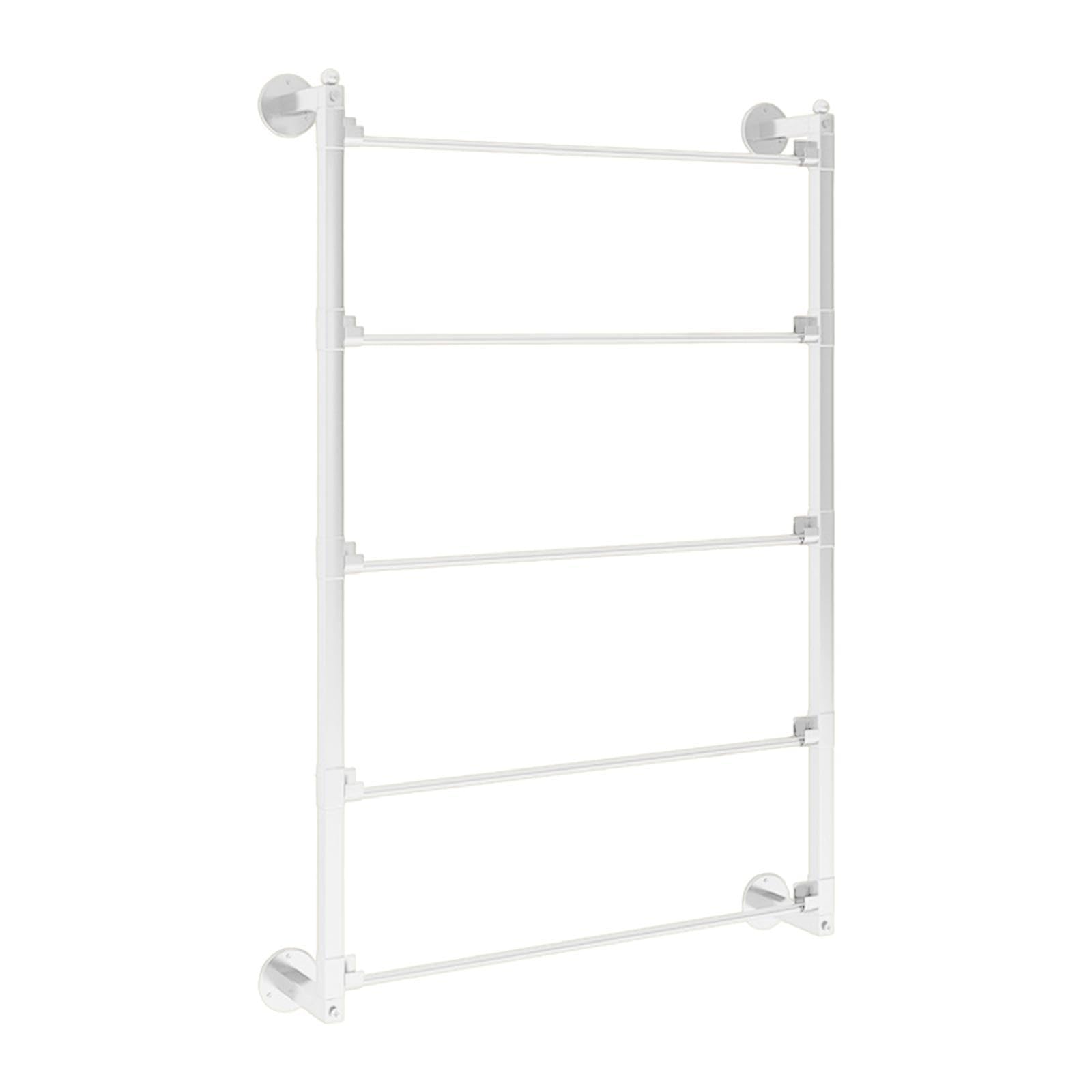 Kleiderständer, Gürtel/Hosenhalter, Wandregal, Metallstange, 5 Ebenen, Krawattenhalter, Schalhalter für Bastelzimmer, Weiß