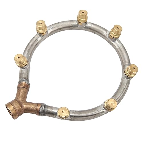 Multi Head Atomizing Nozzles, Multifunctional Atomizing Ring Nozzle Easy with Black Gasket for Garden Spraying (7 Head)