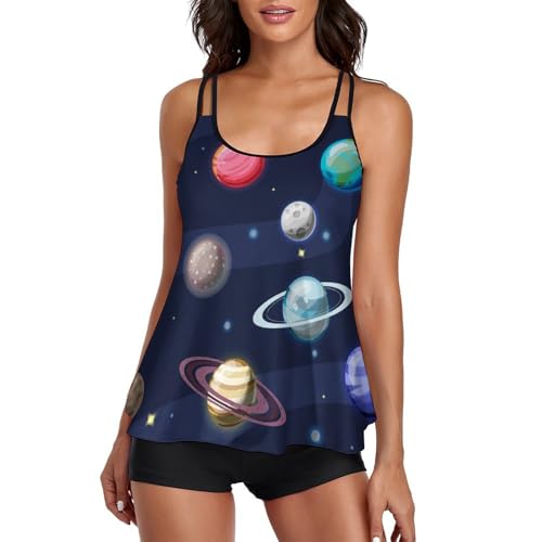 Maillot de bain tankini femme short de garçon robe de plage bikini 3 pièces