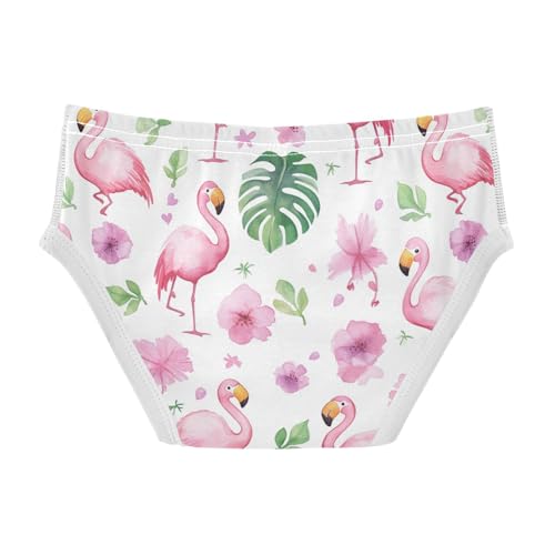 Wusikd Watercolor Pink Flamingos Boys' Underwear Cotton Pink Boys Briefs Soft Toddler Underwear 2T2