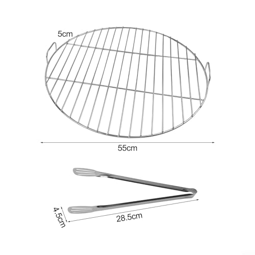 Rejilla de cocción redonda de 55 cm compatible con Weber 1241304 y de 57 cm 4