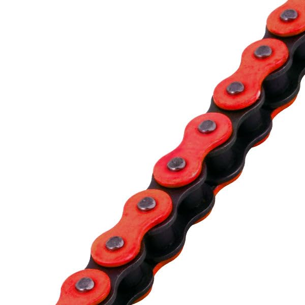 Cadena moto 428 Axring reforzada roja 136 eslabones juntas tóricas y attache rapide