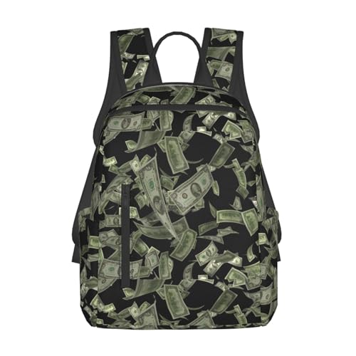 Sac à dos léger dollar noir et blanc pour le travail et les voyages en taille unique