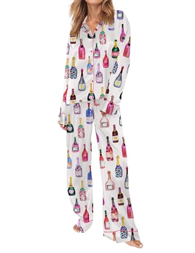 SHESHOW Pj Sets for Woman Long Sleeve Sleepwear Button...