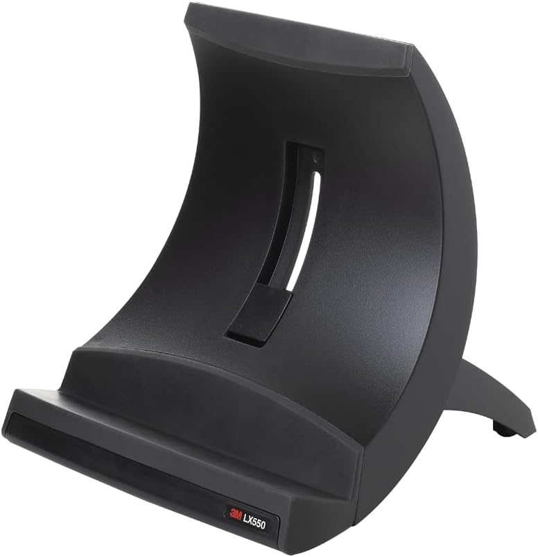 Vertical Notebook Computer Riser With Cable Management, 9" X 12" X 6.5" To 9.5", Black/charcoal Gray, Supports 20 Lbs