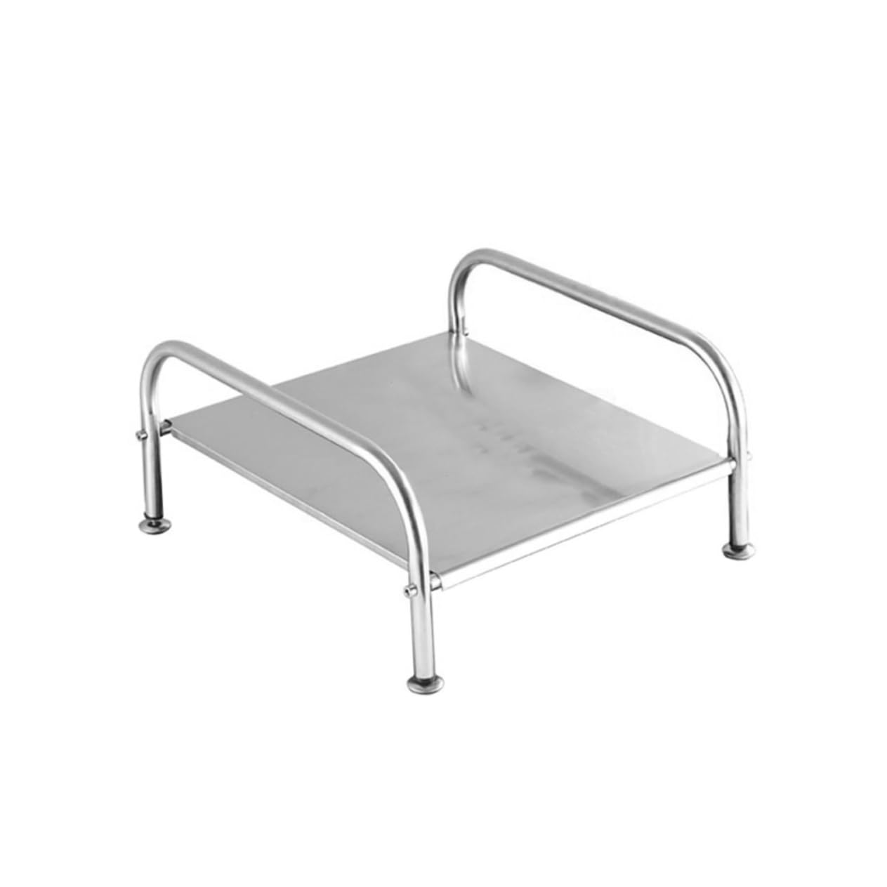 Healifty Stainless Steel Adjustable Kitchen Rack for Induction Cookers Multifunctional Countertop Rice Cooker Holder Thickened Storage Shelf for Pots and Utensils Easy to Clean and