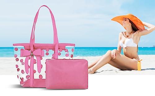 Image of Women's Clear Tote Bags Multi-Use Shoulder bag Handbag Beach bag Shopping Bag | Multi-Use