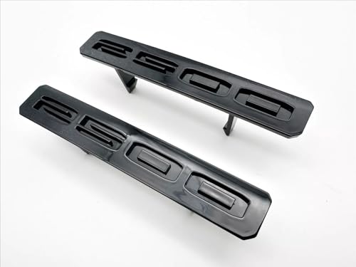 Image of 2Pc Front Bumper Fascia Side 2500 Emblems 3D Nameplates Badge Replacement for 2024+ Sierra 2500HD 86578370 86578372 (Glossy Black)