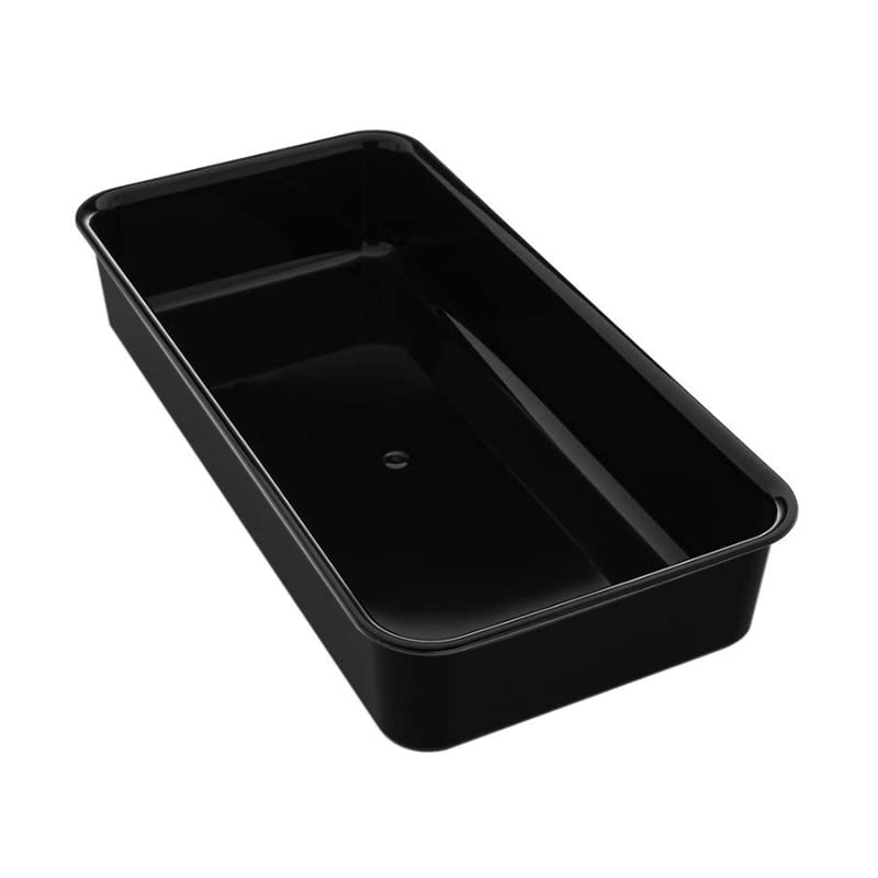 Virsus Vaschetta da banco rettangolare Formato A3 misura 44x22 cm, colore Nero, bordo Stondato, Contenitore Vassoio da esposizione per alimenti per Macelleria, Salumeria, Gastronomie (Altezza 8,5 cm)