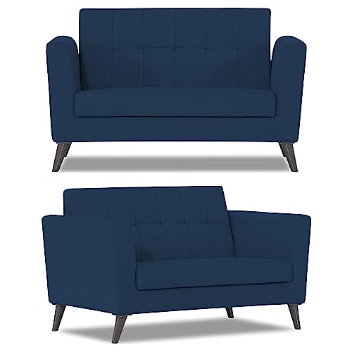 Image of Adorn India Dannis 3+2 5 Seater Sofa Set (Blue) (3 Year Warranty)