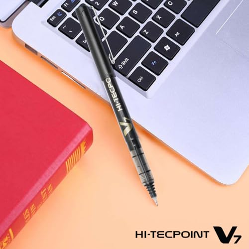 Pilot V7 Liquid Ink Roller Ball Black Pen (Pack of 12)