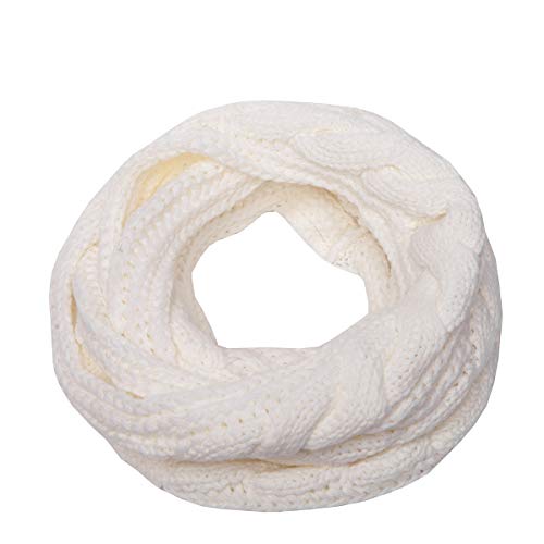 Womens Soft Thick Ribbed Knit Winter Infinity Circle Loop Scarf