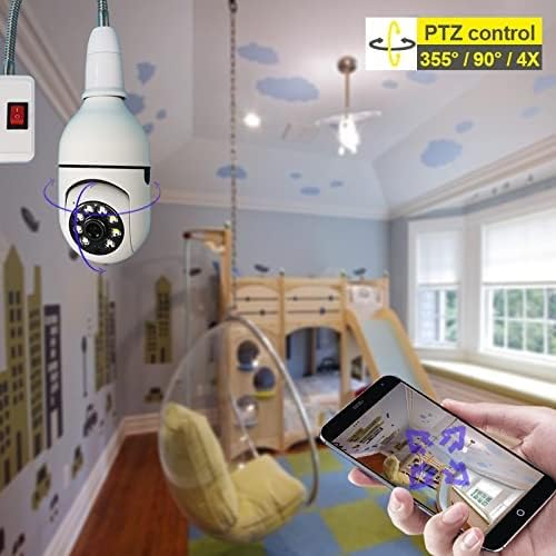 Full HD 1080p Wi-Fi IP 360 * Panoramic V380 PRO Camera/Night Vision/Live View/Two Way Communication/Motion Detection, Remote One Camera with 4 Angle View On Mobile 1