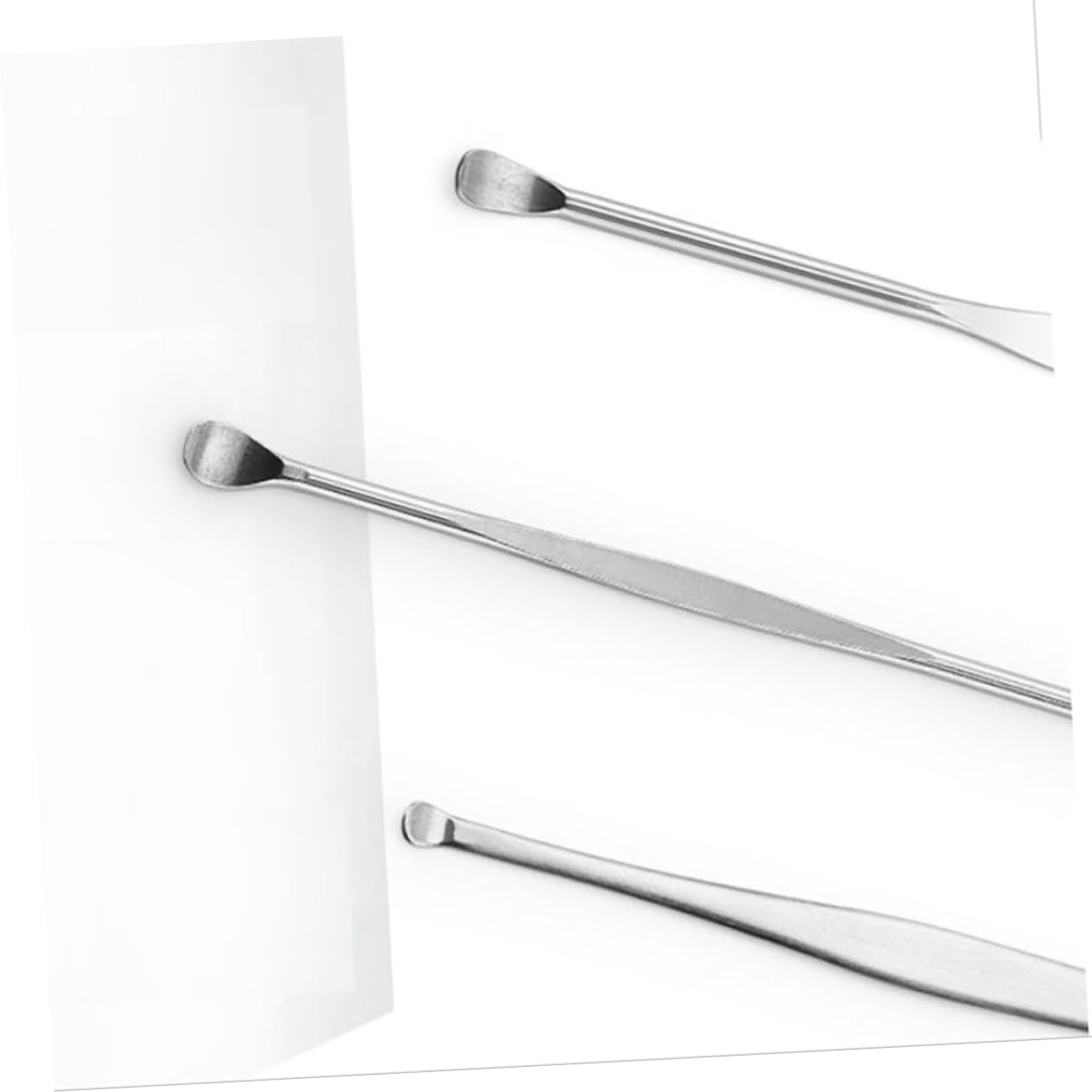 Healvian 8pc Ear Set Stainless Steel Ear Spoon Blackhead Extractor Tool Tweezer Set Gentle Ear Cleaning for Man