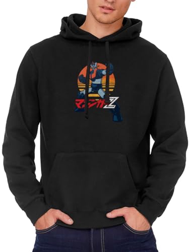 Camisetas EGB Sudadera Capucha Adulto/Niño JAPÓN Mazinger Z  Ochenteras 80´s Retro Comic Tallas Especiales (Negro, M)