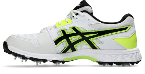 Image of ASICS Men's Gel-Gully 7 Cricket Shoe (White /Safety Yellow)