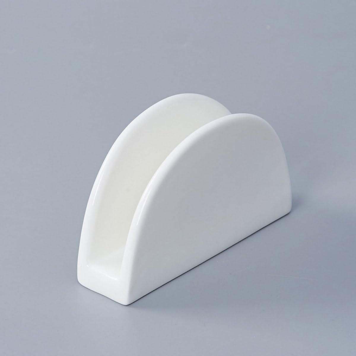 Healeved Servilletero de Cerámica Blanco 2piezas Soporte para Servilletas Diseño Moderno y Delicado Resistente al Desgaste Diario para Mesa Adecuado para Cocina y Bar