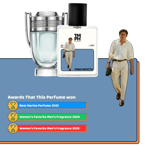 Image of TMPerfumehousePAKO INVICTO EDP for Men | Fresh, Citrusy & Long Lasting Perfume Spray | Citrusy, Salty & Marine Fragrance | Luxury Gift for Him | TMPH | 50ml