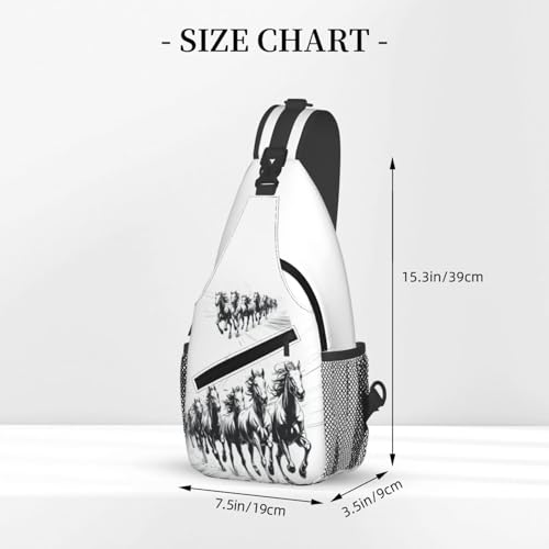 Image of Crossbody Bag Horse 2 Sling Bag Backpack Chest Bags Shoulder Bag for Women Men