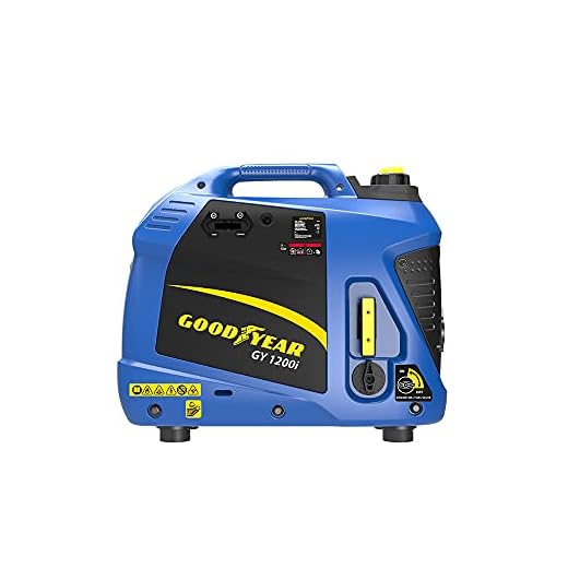 Goodyear Generador eléctrico para exteriores Inverter gasolina, 1100 W, 2,9 l. , motor de 4 tiempos OHV, 54cc