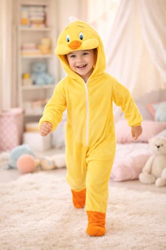 Image of Raj Costume Animal Fancy Dress Costume for Boys & Girls | Hooded Full Body Wildlife Zoo Animal Jumpsuit | Soft Costume for School Function, Fancy Dress, Halloween, Birthday, Cosplay & Role Play