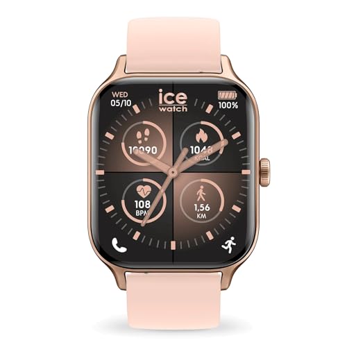 ICE-WATCH - Ice fit RT 3.0 Rose-Gold Nude - Montre connectée de Sport Rose-Gold pour Femme avec Bracelet en Silicone - 025280 (1,97 Pouces)