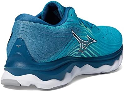 Mizuno Women's Wave Sky 6 Running Shoe, Enamel Blue/White, 10 | Image 2