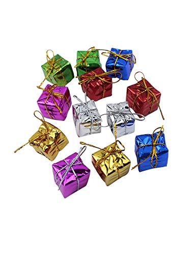newrong Nombre del producto: colgante de árbol de Navidad dulce ornamento accesorios caja de regalo ligero colgante de árbol de Navidad colgante de árbol de Navidad