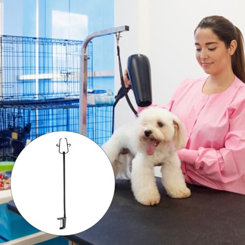 Support sèche-cheveux noir avec clip ajustable robuste pour animaux - 4