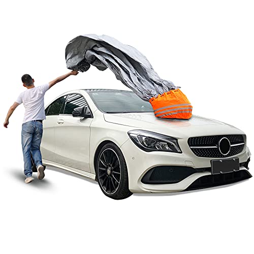 Photo 1 of Car Cover Waterproof All Weather Quick Installation for Automobiles Outdoor Full Cover with Zipper Hail Snow Sun UV Rain Protection (3XL for Sedan up to 195")