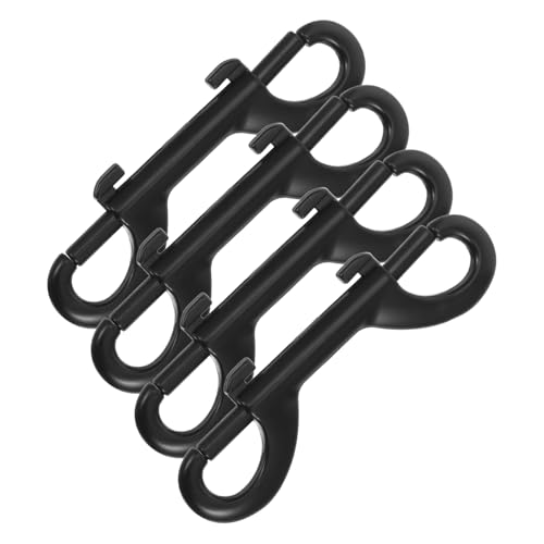 KICHOUSE Stainless Snap Hooks Heavy Duty Double Hook Spring Chain Buckle 4pcs d Clips for Outdoor Use