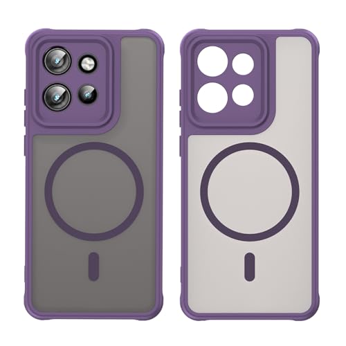 Image of Compatible with Motorola ThinkPhone 25 Case Cover,Compatible with MagSafe,Anti-Fall,Compatible with Motorola Edge 60 Neo XT2509-1 Cell Protective Phone Case Purple