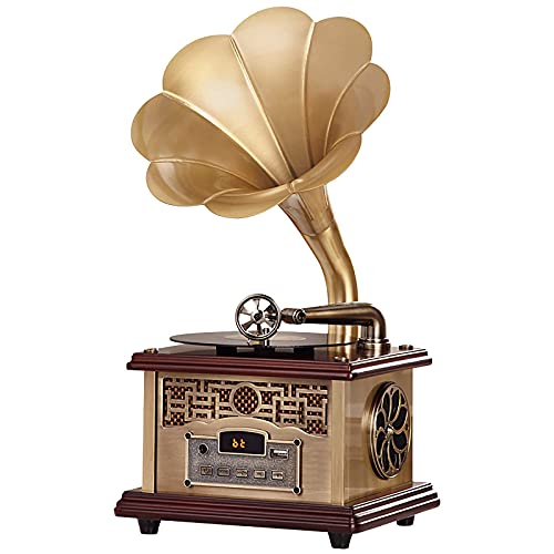 Tourne-Disque, Tourne-Disque rétro, avec Haut-parleurs sans Fil, phonographe en Bois Vintage pour décoration de Bureau/Maison, Tyran Local doré - Les Beatles, Paul McCartney, John Lennon, RIngo Starr, George Harrison Tourne-Disque, Tourne-Disque rétro, avec Haut-parleurs sans Fil, phonographe en Bois Vintage pour décoration de Bureau/Maison, Tyran Local doré