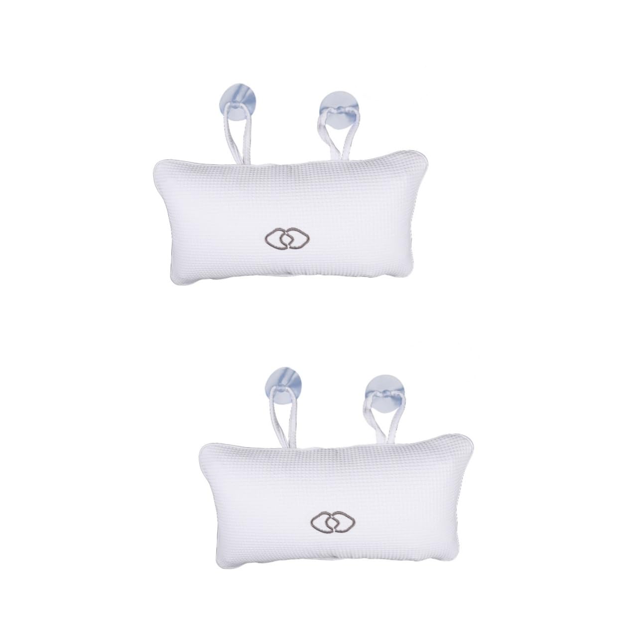 FRCOLOR 4pièces Oreillers De Bain Antidérapants avec Ventouses PVC pour Soutien Optimal Tête Et du Cou pour Spa Et Confort Maximal Et Rangement Compact