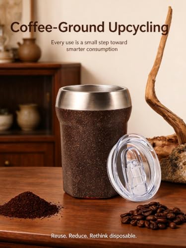 ChayWillow Coffee Grounds Reusable Travel Mug 304 Stainless Steel - image 6