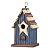 Glitzhome Rustic Patriotic Garden Distressed Wooden Decorative Bird House 9" H