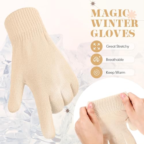 Gorro y guantes de punto contra el frío intenso para hombre y mujer 7