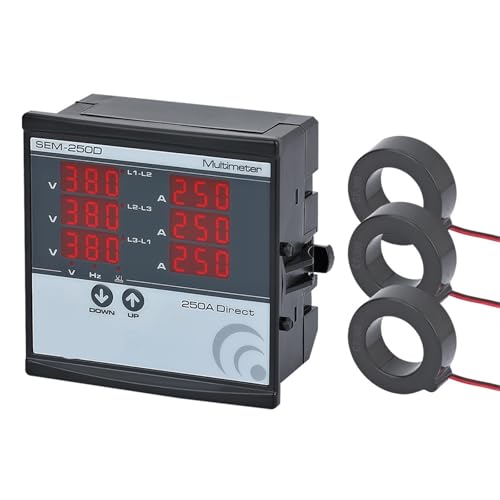 Multimètre numérique SEM-60D tension triphasée fréquence ampérage 3CT