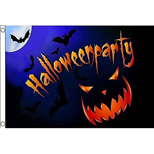 AZ FLAG, Halloween Party Pumpkin Flag, 3x5 Ft, 100D Polyester Halloween Banner with Two Metal Grommets, Fade Resistant
