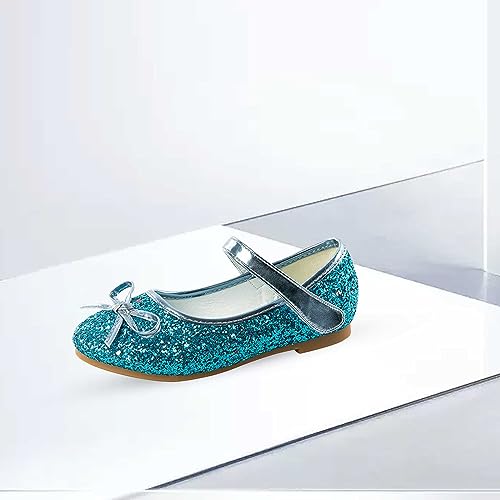 Girls Toddler/Little Kid Dress Low Heel Mary Jane Pumps Reflective Bow Tea Party Wedding Princess Shoes2