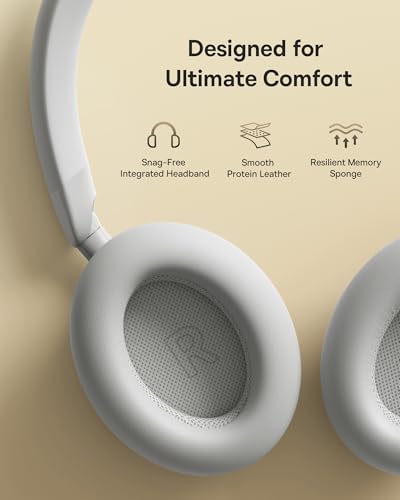 Image of Baseus Bowie MH1 Adaptive Active Noise Cancelling Headphones, Real-Time Adaptive Hybrid ANC, SuperBass 2.0, LDAC Hi-Res Sound, 80H Playtime, Comfortable Fit, Clear Calls, Bluetooth 6.0 -Frosted Gray